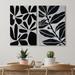IDEA4WALL Black Abstract Floral Botanical Prints Minimalist Art Modern Farmhouse Wall Decor On Canvas 2 Pieces Print Canvas in White | Wayfair