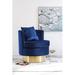 Accent Chair - Mercer41 Demetrias Velvet Swivel Accent Chair Velvet in Blue | 29 H x 29 W x 29 D in | Wayfair CC163F62869A491185A79A0F3041E7B5