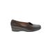 Taryn Rose Flats: Slip-on Wedge Work Silver Solid Shoes - Women's Size 38.5 - Almond Toe