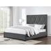 Latitude Run® Brakov Upholstered Standard Bed in Charcoal Upholstered in Gray | 60.75 H x 81.9 W x 87.35 D in | Wayfair