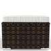 Winston Porter Mercile Outdoor Ottoman w/ Cushion Wicker/Rattan in Orange/Gray | 16.14 H x 22.05 W x 22.05 D in | Wayfair