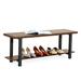 17 Stories Nagia Storage Bench Wood/Manufactured Wood in Brown/Gray | 17.72 H x 47.05 W x 14.17 D in | Wayfair 84A9E5320A034E79950C10AA51F8DC06