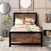 17 Stories Nadiah Panel Bed Wood in Brown | 39.5 H x 39 W x 77.5 D in | Wayfair 3EC275BC600645A0882F94F0F5C00246