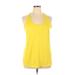 Nike Active Tank Top: Yellow Solid Activewear - Women's Size X-Large