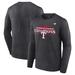 Men's Fanatics Branded Heather Charcoal Texas Rangers 2023 American League Champions Locker Room Long Sleeve T-Shirt