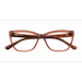 Female s horn Crystal Brown Acetate,Eco Friendly Prescription eyeglasses - Eyebuydirect s Rue