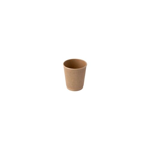 greenbox - Riffelbecher / Kaffee to go Becher 200 ml / 8 oz, Ø 80 mm, braun, 25 St.