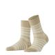 FALKE Damen Socken Sensitive Sunset Stripe W SO Lyocell mit Komfortbund 1 Paar, Beige (Pearl 4020), 39-42