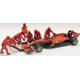 American Diorama F1 Pit Crew Figures Set #1 Team Red (x7) Brand New Model Diecast 1:18 1/18 Scale