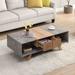 43.31'' Luxury Coffee Table with One Drawer, Industrial Style Cocktail Table, Rectangular Center Table with Open Storage