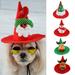 Xinhuadsh Pet Headgear Pet Christmas Hat Adjustable Ultra-Light Vibrant Color Easy-wearing Dress Up Non-woven Fabric Xmas Tree Elk Style Dog Cat Cosplay Xmas Hat Pet Supplies