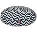 30 in. Chevron Round Pet Bed - Navy Blue - Small