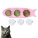 Catnip Balls Catnip Toy for Cats Rotatable Edible Balls Natural Healthy Self-Adhesive Catnip Edible Ballsï¼ŒPink