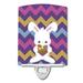 Easter Rabbit with Chocolate Heart Ceramic Night Light