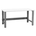 36 x 72 x 30 to 36 in. Adjustable Height Roosevelt Workbenches with Formica Laminate Top Gray & White