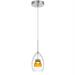 Integrated Dimmable LED Double Glass Mini Pendant Light - Clear Yellow - 6W - 450 Lumen & 3000K