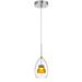 Integrated Dimmable LED Double Glass Mini Pendant Light Frosted Yellow - 6W 450 Lumen & 3000K