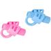 2Pcs Pencil Grips for Kids Handwriting Pencil Holders Grippers Writing Posture Correction Tools for Toddlers Special Needs Silicone Pencil Supplies for Preschoolersï¼ˆ3 Fingersï¼‰ pink+light blue