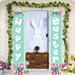 FFENYAN Easter Day Gift Easter Porch Sign Happy Easter Banner Indoor Outdoor Wall Hanging Flag Banners