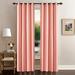 Deco Window Set of 2 Semi-Blackout Curtains for Doors 7.5 Feet Solid Polyester Room-Darkening Curtain with Perfect Pleats Connected Eyelet (Peach)