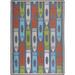 3 ft. 10 in. x 5 ft. 4 in. Playful Pattern-Childrens Rectangle Jumbo Crayons Kids Rug Chalkdust