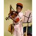 Close-Up of A Boy Looking At A Musical Stand & Playing A Violin Poster Print 18 x 24