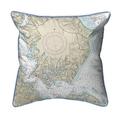 Slomons Island MD Nautical Map Extra Large Zippered Indoor & Outdoor Pillow - 22 x 22 in.