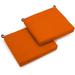 20 x 19 in. Solid Outdoor Spun Polyester Chair Cushions Tangerine Dream - Set of 2