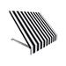 5.38 ft. Dallas Retro Window & Entry Awning Black & White - 18 x 36 in.