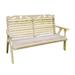 53 in. Treated Pine Crossback with Heart Garden Bench