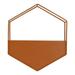 Orange Metal Wall Planter 9 x 4 x 10.25 in.