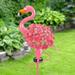 Flamingo Solar Lights Outdoor Garden Solar Lights Metal Solar Pathway Flamingo Stake with LED Lights IP55 Waterproof Pink Flamingo Decorative Lights for Lawn Patio Courtyard