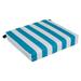 20 x 19 in. Patterned Outdoor Chair Cushion Classic Stripe Turquoise