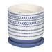 5 in. Ceramic Planter with Saucer Blue