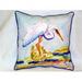 Betsys Egret Indoor & Outdoor Throw Pillow- 22 x 22 in.