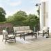 Outdoor Sofa Set Oatmeal & Oil Rubbed Bronze - Sofa Coffee Table & 2 Arm Chairs - 4 Piece