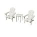 Oceanic Adirondack Chair Bristro Chair with Adirondack Chairs & 1 End Table White - Set of 2