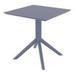 27 in. Sky Outdoor Dining Table - Dark Gray Square