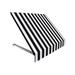 5.38 ft. Dallas Retro Window & Entry Awning Black & White - 44 x 24 in.