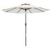 9 ft. Beige & Terracotta Polyester Octagonal Tilt Market Patio Umbrella