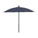 9 ft. Oct Patio Umbrella 6 Rib Push Up Champagne Bronze with Navy Blue Spun Poly Canopy