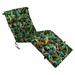 72 x 24 in. Patterned Polyester Outdoor Chaise Lounge Cushion Tucuman Ebony