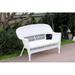 White Wicker Patio Love Seat