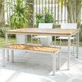 Braylee Outdoor Dining Set Natural White - 4 Piece