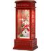 Christmas Lights Lantern Decorative Luminous Telephone Booth For Table Desk Christmas Snowy Lighted Phone Booth Ornament Decorative Glittering Telephone Booth Christmas Home Decoration and Gifts