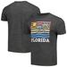 Men's League Collegiate Wear Heather Charcoal Florida Gators Hyper Local Victory Falls Tri-Blend T-Shirt