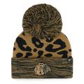 Women's '47 Leopard Chicago Blackhawks Rosette Cuffed Knit Hat with Pom