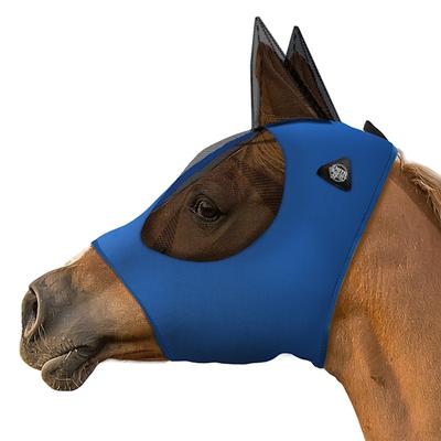 SmithBuilt Blue Mesh Fly Mask for Horses, Pony
