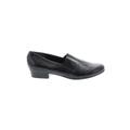 Munro American Flats: Loafers Chunky Heel Classic Black Print Shoes - Women's Size 8 - Round Toe