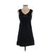 Max Studio Casual Dress - Party V-Neck Sleeveless: Black Print Dresses - Women's Size X-Small
